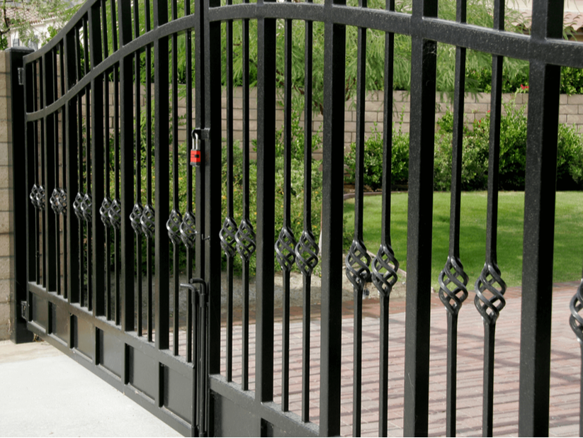 Iron Metal Driveway Gate from Long Beach Fence Company 